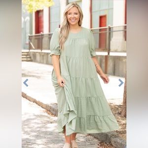 NWOT - Beautiful Sage Green Dress from Chic Soul boutique! NEVER WORN Size 1X